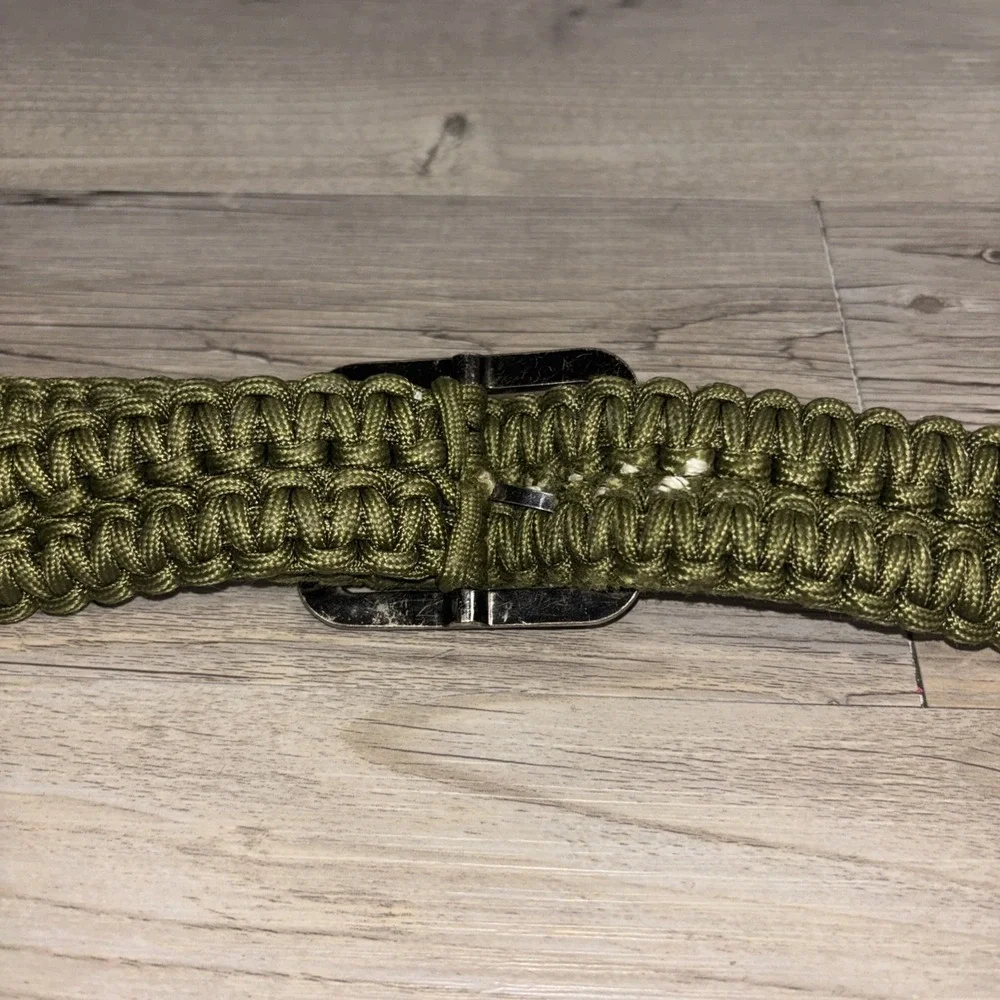 Army Green Paracord Survival Belt Adjustable